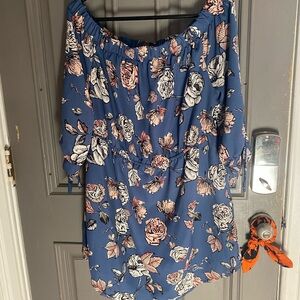 Blush Blue Floral Dress